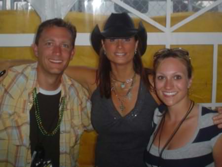 Lee Peek and Nikki Montgomery with Terri Clark at Fuddfest 2007
