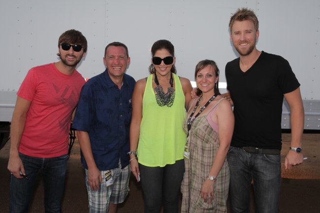 Lee Peek and Nikki Montgomery with Lady Antebellum at the WI Valley Fair 2010