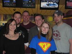 Lee Peek with team ball grabbers for Big Brothers Big Sisters Bowl for Kids Sake 2009
