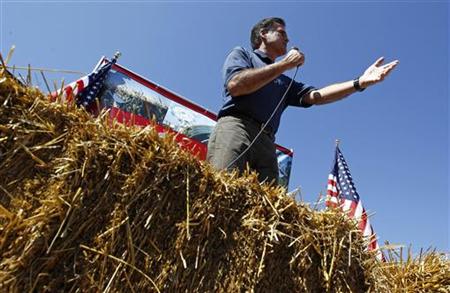 Republican presidential candidate and former Massachusetts Governor Romney delivers his soap box speech at the Iowa State Fair in Des Moines Republican presidential candidate and former Massachusetts Governor Romney delivers his soap box speech at the Iowa State Fair in Des Moines