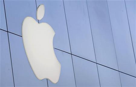 The Apple logo is pictured outside the Apple store in Santa Monica The Apple logo is pictured outside the Apple store in Santa Monica
