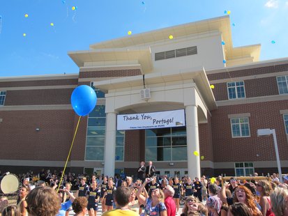 Portage Central unveiled their sprawling new high school at a ceremony this week.