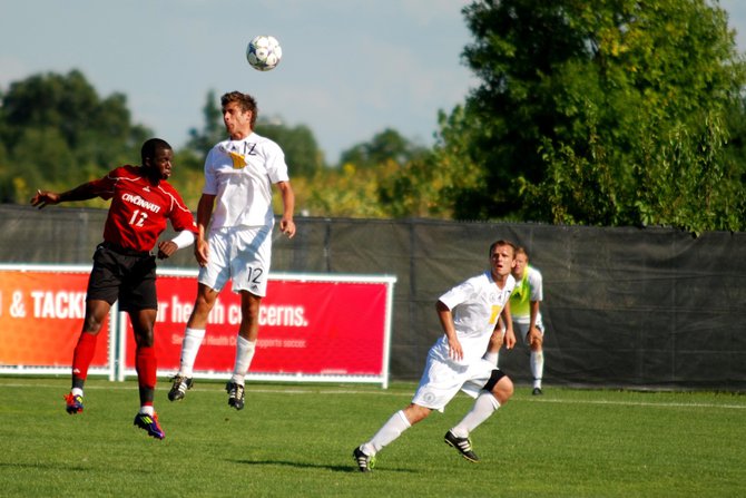 Western Michigan men's soccer opens the regular season hosting the Cincinnati Bearcats - 08/27/11. The Broncos fell 3-1. Photos by Sean Patrick Duross