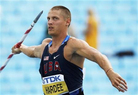 Trey Hardee of the U.S. competes in the javelin throw event of the men's decathlon at the IAAF World Championships in Daegu Trey Hardee of the U.S. competes in the javelin throw event of the men's decathlon at the IAAF World Championships in Daegu