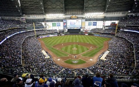 A sold-out crowd at Miller Park in Milwaukee, WI (Reuters) A sold-out crowd at Miller Park in Milwaukee, WI (Reuters)