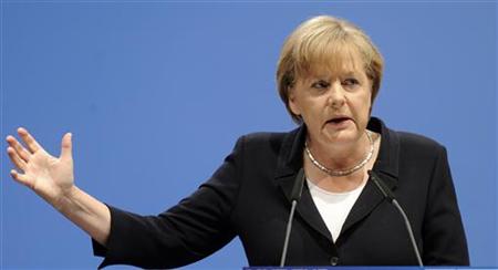 German Chancellor Merkel delivers her speech at party meeting of Lower Saxony's CDU in Hameln German Chancellor Merkel delivers her speech at party meeting of Lower Saxony's CDU in Hameln
