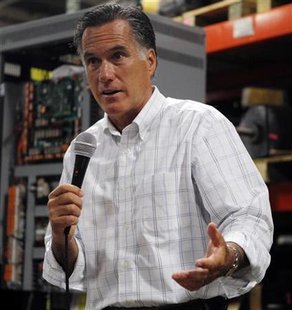 Republican presidential candidate Mitt Romney speaks to employees during a visit to Stanley Elevators in Merrimack Republican presidential candidate Mitt Romney speaks to employees during a visit to Stanley Elevators in Merrimack