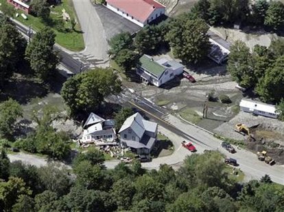 Handout shows a destroyed house in Pittsfield, Vermont Handout shows a destroyed house in Pittsfield, Vermont