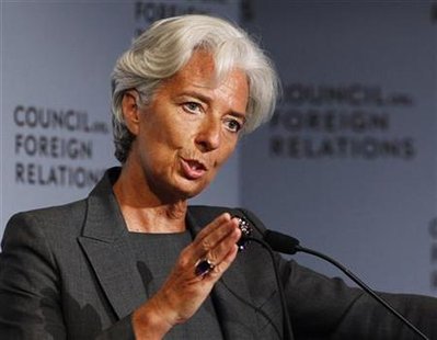 IMF Managing Director Christine Lagarde speaks at the Council on Foreign Relations forum in New York IMF Managing Director Christine Lagarde speaks at the Council on Foreign Relations forum in New York