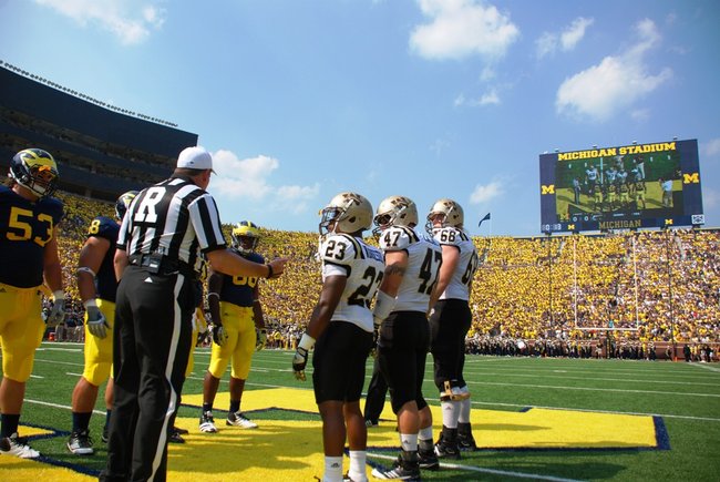 Shots from the Western Michigan-Michigan game, Sept 3, 2011.  The game was called short after 3 quarters due to storms, giving Michigan a 34-10 win.  Photos by Sean Patrick Duross.