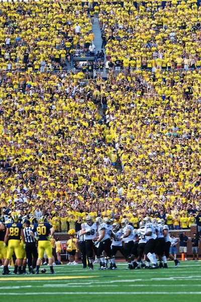 Shots from the Western Michigan-Michigan game, Sept 3, 2011.  The game was called short after 3 quarters due to storms, giving Michigan a 34-10 win.  Photos by Sean Patrick Duross.
