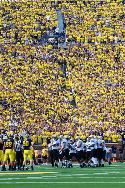 Shots from the Western Michigan-Michigan game, Sept 3, 2011. The game was called short after 3 quarters due to storms, giving Michigan a 34-10 win. Photos by Sean Patrick Duross.