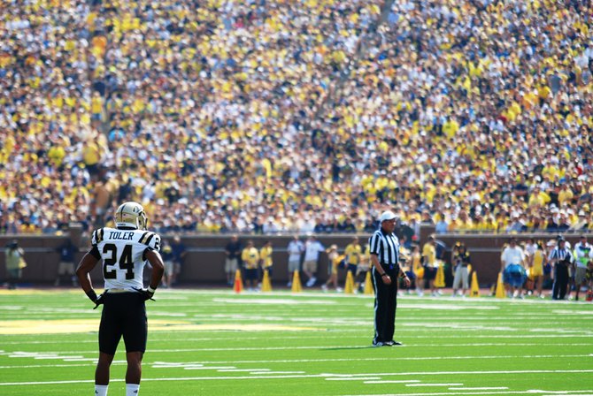 Shots from the Western Michigan-Michigan game, Sept 3, 2011. The game was called short after 3 quarters due to storms, giving Michigan a 34-10 win. Photos by Sean Patrick Duross.