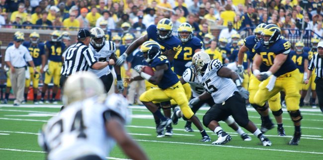 Shots from the Western Michigan-Michigan game, Sept 3, 2011.  The game was called short after 3 quarters due to storms, giving Michigan a 34-10 win.  Photos by Sean Patrick Duross.