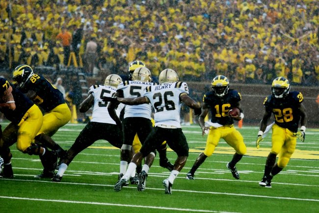 Shots from the Western Michigan-Michigan game, Sept 3, 2011. The game was called short after 3 quarters due to storms, giving Michigan a 34-10 win. Photos by Sean Patrick Duross.