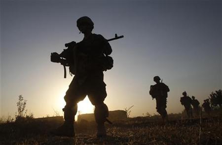 US army soldiers patrol in Panjwai district Kandahar province southern Afghanistan US army soldiers patrol in Panjwai district Kandahar province southern Afghanistan