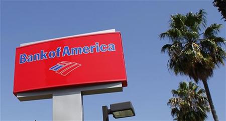 A sign for a Bank of America office is pictured in Burbank, California A sign for a Bank of America office is pictured in Burbank, California