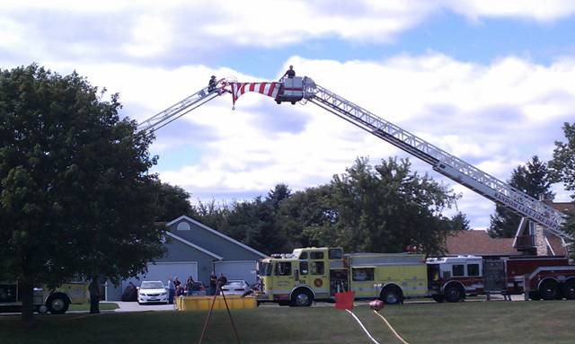 Labor Day Jess Kelley join the Cedar Grove Fire Department for the 100th Anniversary.