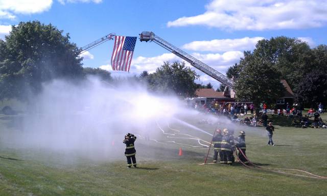 Labor Day Jess Kelley join the Cedar Grove Fire Department for the 100th Anniversary.