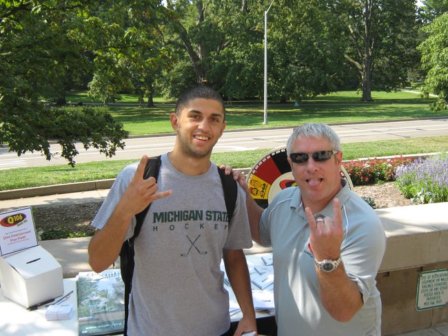 Q106 and MSUFCU welcomed back students for 2012 at the MSU Union, Go Green and Rock On!