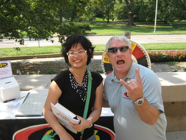 Q106 and MSUFCU welcomed back students for 2012 at the MSU Union, Go Green and Rock On!