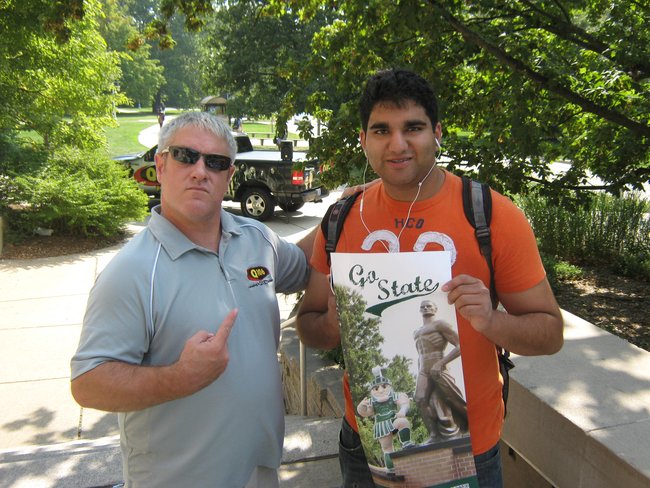 Q106 and MSUFCU welcomed back students for 2012 at the MSU Union, Go Green and Rock On!
