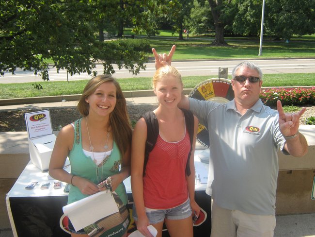 Q106 and MSUFCU welcomed back students for 2012 at the MSU Union, Go Green and Rock On!