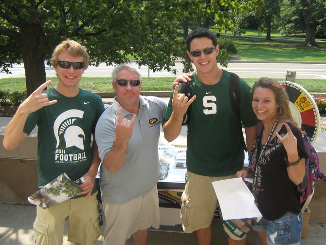 Q106 and MSUFCU welcomed back students for 2012 at the MSU Union, Go Green and Rock On!
