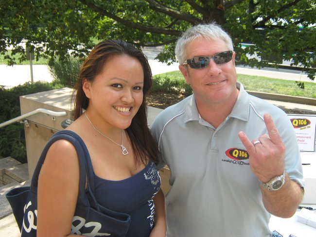 Q106 and MSUFCU welcomed back students for 2012 at the MSU Union, Go Green and Rock On!
