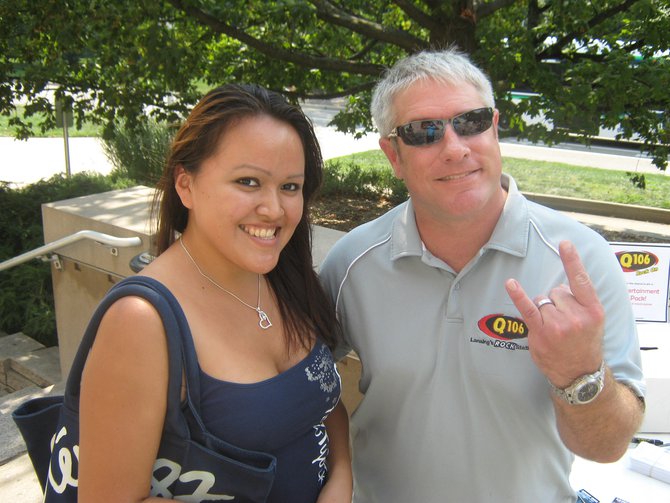 Q106 and MSUFCU welcomed back students for 2012 at the MSU Union, Go Green and Rock On!