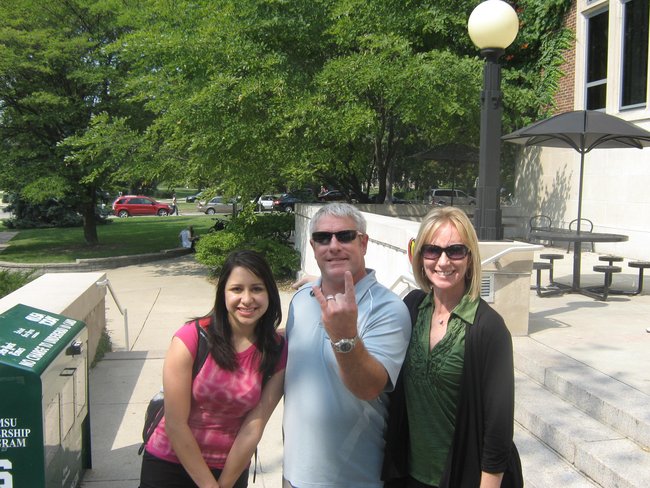 Q106 and MSUFCU welcomed back students for 2012 at the MSU Union, Go Green and Rock On!
