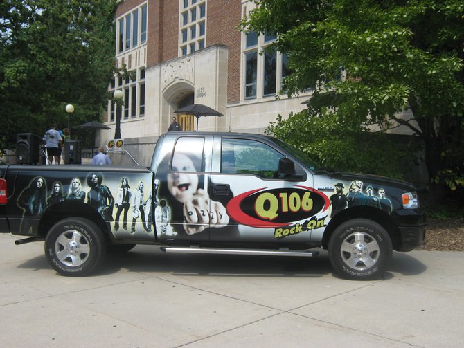 Q106 and MSUFCU welcomed back students for 2012 at the MSU Union, Go Green and Rock On!