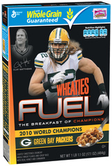Clay Matthews Wheaties Box (courtesy of FOX 11). Clay Matthews Wheaties Box (courtesy of FOX 11).
