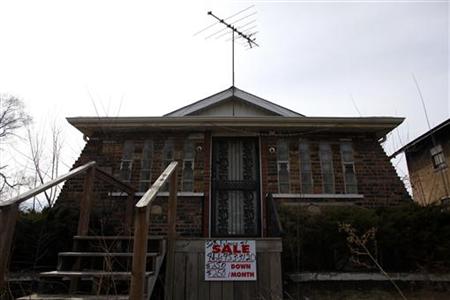 A home for sale is pictured in Gary, Indiana A home for sale is pictured in Gary, Indiana