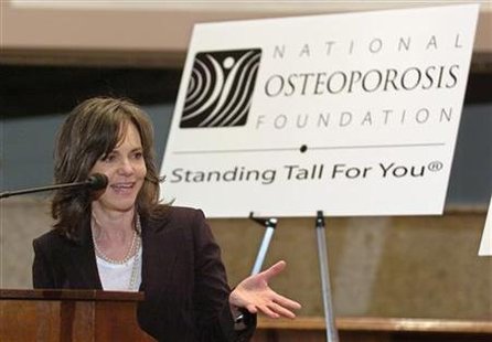 Academy Award winning actress Sally Field makes remarks at a Capitol Hill briefing on her fight against osteoporosis in Washington Academy Award winning actress Sally Field makes remarks at a Capitol Hill briefing on her fight against osteoporosis in Washington