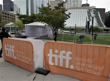 Workers prepare the red carpet area at Roy Thomson Hall for the Toronto International Film Festival in Toronto Workers prepare the red carpet area at Roy Thomson Hall for the Toronto International Film Festival in Toronto