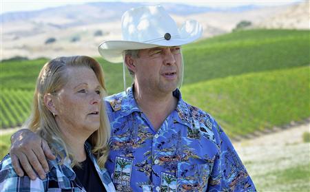 Rebecca and Peter Work, owners of the Ampelos Cellars winery Rebecca and Peter Work, owners of the Ampelos Cellars winery