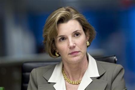Sallie Krawcheck, president of Global Wealth & Investment Management for Bank of America, listens during an interview in New York Sallie Krawcheck, president of Global Wealth & Investment Management for Bank of America, listens during an interview in New York