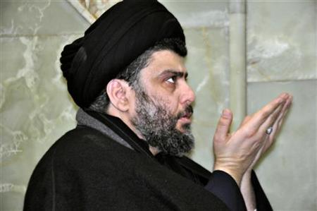 Anti-U.S. Shi'ite cleric Moqtada al-Sadr prays during his visit to the holy shrine of Imam Hussein in Kerbala Anti-U.S. Shi'ite cleric Moqtada al-Sadr prays during his visit to the holy shrine of Imam Hussein in Kerbala