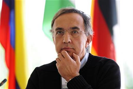 Sergio Marchionne, chief executive officer of Fiat and marquee speaker reacts during the Spruce Meadows Changing Fortunes Round Table on bus Sergio Marchionne, chief executive officer of Fiat and marquee speaker reacts during the Spruce Meadows Changing Fortunes Round Table on bus
