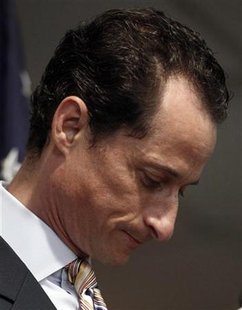 Anthony Weiner announces that he will resign from the U.S. House of Representatives during a news conference in Brooklyn, New York, Anthony Weiner announces that he will resign from the U.S. House of Representatives during a news conference in Brooklyn, New York,
