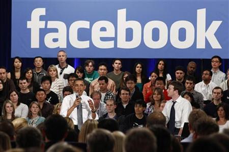 U.S. President Barack Obama attends a town hall meeting at Facebook headquarters with CEO Mark Zuckerberg in Palo Alto U.S. President Barack Obama attends a town hall meeting at Facebook headquarters with CEO Mark Zuckerberg in Palo Alto