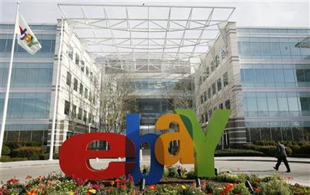 A pedestrian walks at the headquarters of eBay in San Jose A pedestrian walks at the headquarters of eBay in San Jose