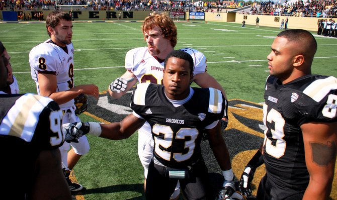 Shots from Western Michigan's 44-14 win over Central - Sept 17, 2011. Photos by Sean Patrick Duross.
