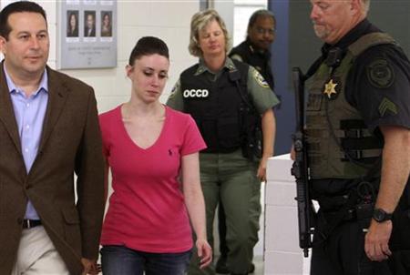 Casey Anthony and her lawyer Jose Baez leave the Orange County Jail in Orlando