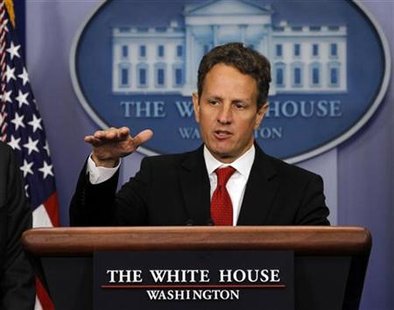 Geithner speaks to the press about deficit reduction in Washington Geithner speaks to the press about deficit reduction in Washington