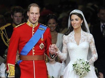 Britain's Prince William and wife leave Westminster Abbey, in central London Britain's Prince William and wife leave Westminster Abbey, in central London