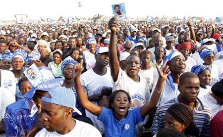 Supporters of Zambia's incumbent President Banda attend his last campaign rally in Lusaka's Mandevu Constituency Supporters of Zambia's incumbent President Banda attend his last campaign rally in Lusaka's Mandevu Constituency