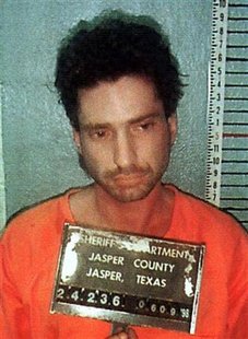 Lawrence Russell Brewer, of Sulpher Springs, Texas,shown in a picture released by the authorities Ju.. Lawrence Russell Brewer, of Sulpher Springs, Texas,shown in a picture released by the authorities Ju..
