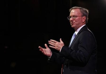 Google Chairman Schmidt gestures during a rehearsal of his MacTaggart lecture speech for the Edinburgh International Television Festival in Google Chairman Schmidt gestures during a rehearsal of his MacTaggart lecture speech for the Edinburgh International Television Festival in